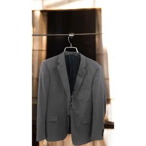 Armani Exchange Mens Gray Long Sleeve‎ Notch Lapel Two-Button Blazer Size 42